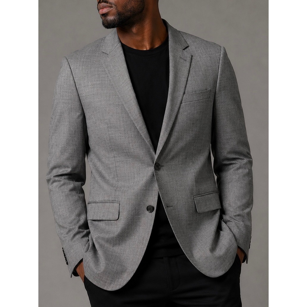 Hugo Boss James4 Sharp6 Gray Wool Suit Jacket Blazer 42l Tailored Two Button